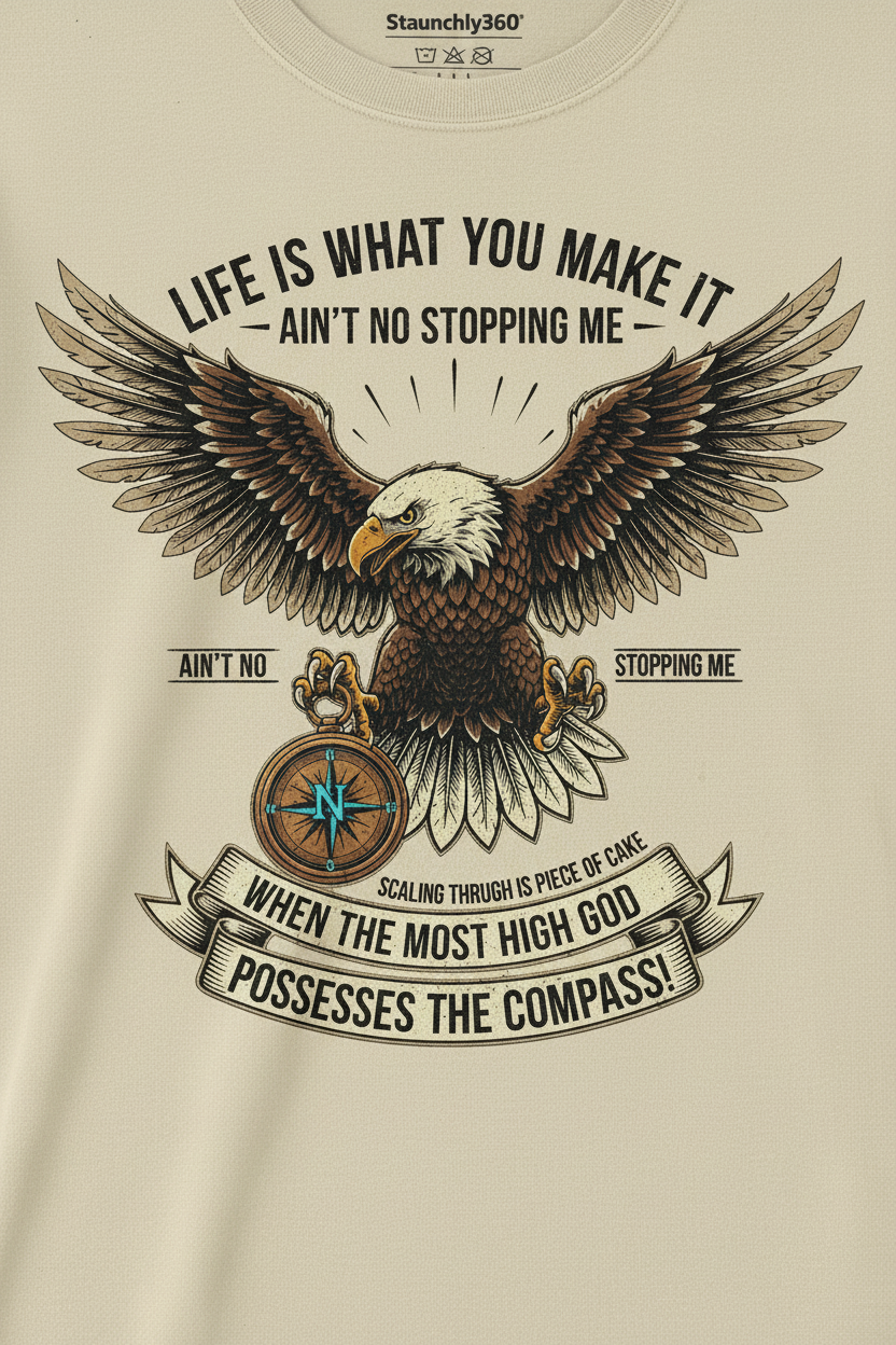 Eagle Compass Tee - Beige